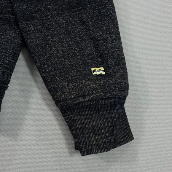 Y2K Billabong Sherpa Lined Hoodie Mens Large Black Full Zip Spell Out Streetwear - Picture 4 of 9